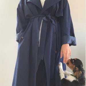 2000's 'Luba Paris' Navy light weight trench coat