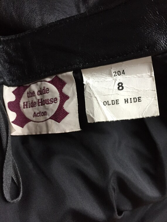 2000's 'The Olde Hide House Acton' Black Leather … - image 2