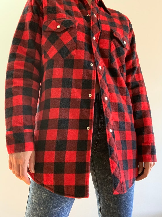 Vintage Champion red & black flannel shirt