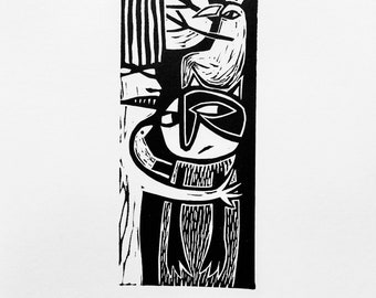 Lladron -Torlun Leino/Lino Print