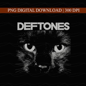 Deftones Cat PNG Descarga digital, Camisa Deftones Tour, Diseño retro Deftones, Sudadera de banda de rock, Deftones inspirado, Regalo para fan