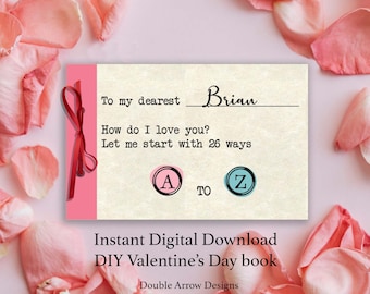 Printable Love Coupons Book: DIY Valentine's Gift (Digital Download)