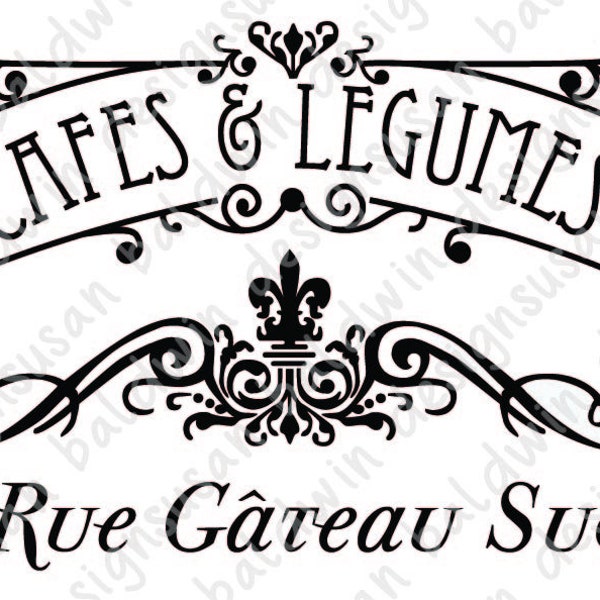Cafes & Legumes Stencil jpg,eps,png,svg,dfx. files