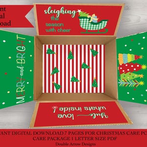 Etiquetas para paquetes de ayuda, etiquetas para paquetes de ayuda de Navidad/Paquete de ayuda de Navidad, etiquetas para paquetes de ayuda de despliegue/Descarga instantánea en formato PDF tamaño carta