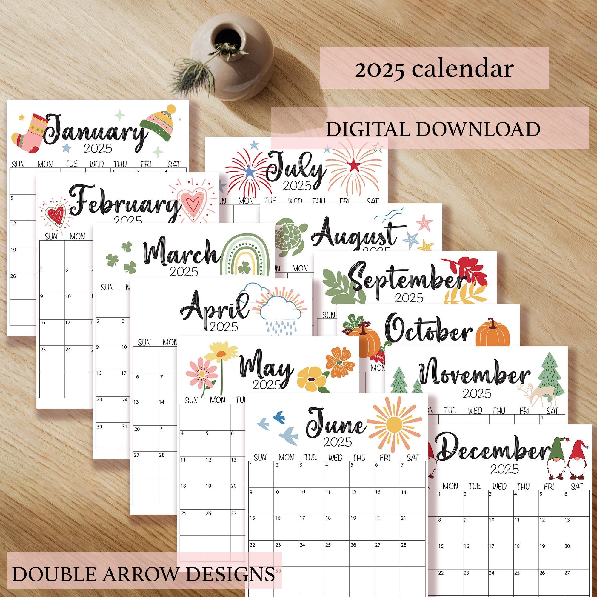 2025-calendar-printable-calendar-2025-2025-calendar-printable-calendar2025-monthly-calendar-printable-instant-calendar-download-etsy