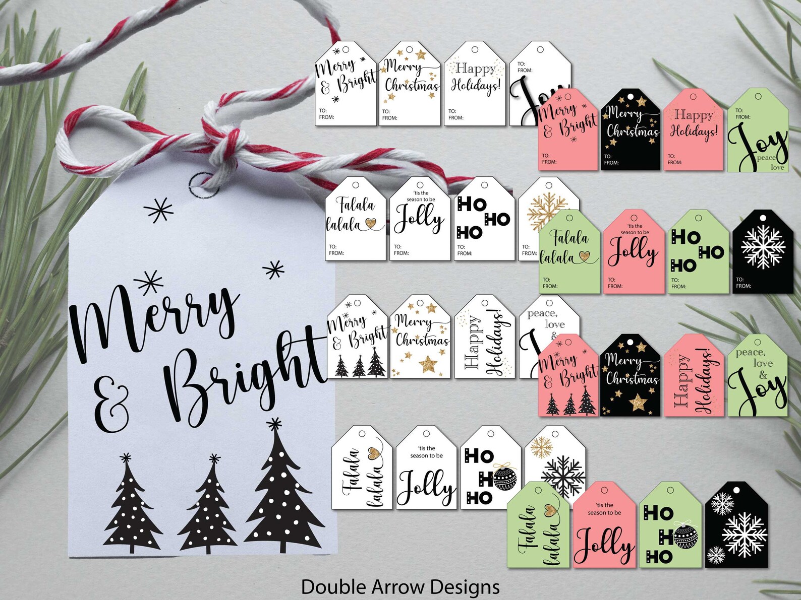 Printable Christmas Tags Holiday Printable Tags Printable - Etsy
