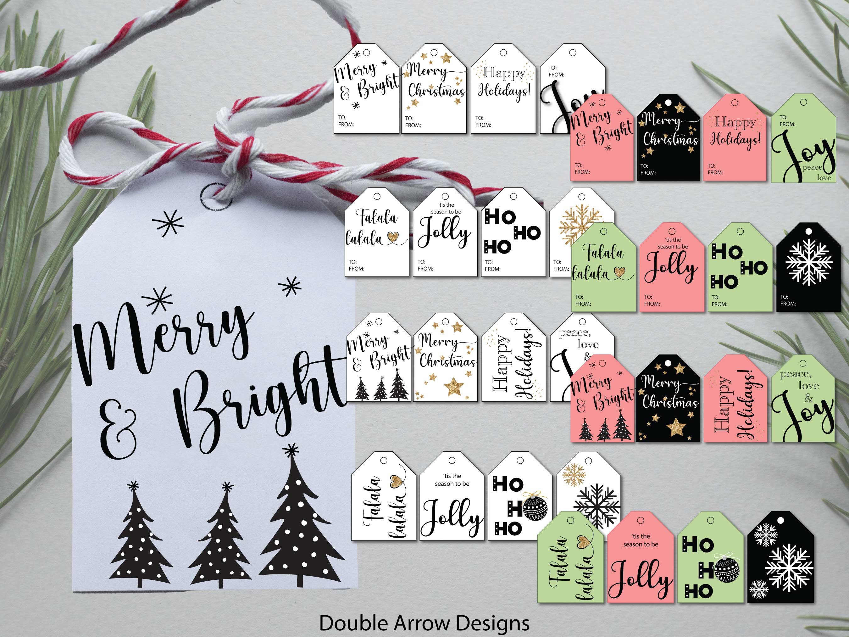 Printable Christmas Tags Holiday Printable Tags Printable - Etsy