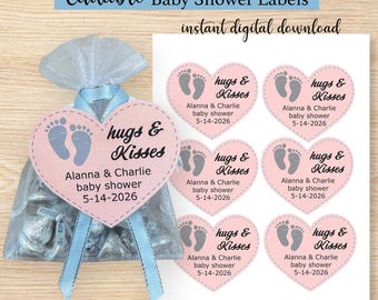 Editable Baby Shower Favor Tags: Printable PDF Template (Digital Download)