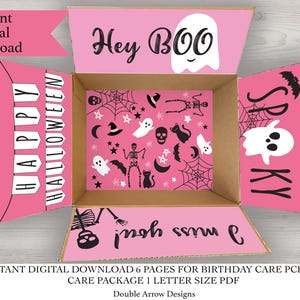 Etiquetas de pacotes de cuidados, etiquetas de pacotes de cuidados hey boo | Pacote de cuidados de Halloween | Download instantâneo pdf tamanho carta