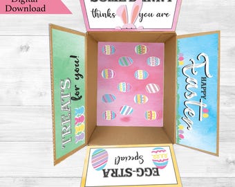 Easter Care Package Labels: Printable Box Flaps & Treat Labels (PDF)