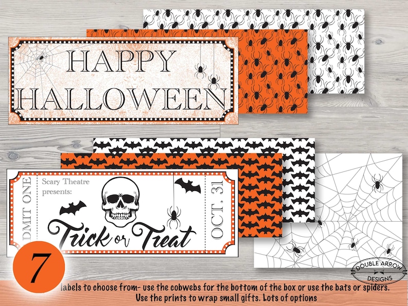 Halloween Printable Labels for Care Package Instant Download - Etsy