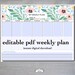 Editable Planner Printable Instant Download Pdf Letter Size Portrait - Etsy