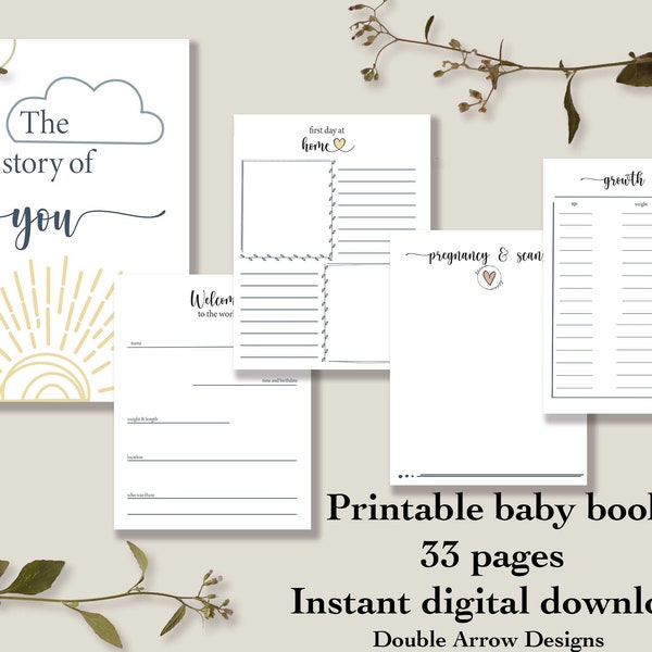 Printable Baby Book - Etsy