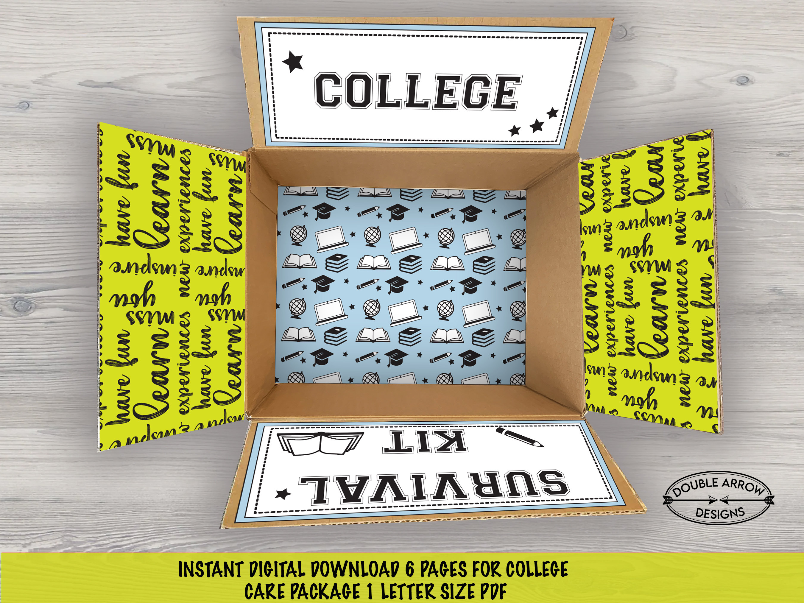Care Package Printable Labels for College Student. for College Care