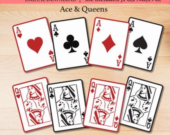 playing card stencils jpg, png,svg. files,