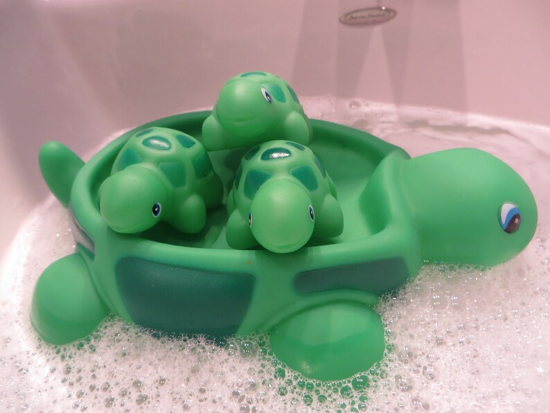Turtle And Babies Bath Tub Toy Turtle Gift Gator Party Gifts New Baby Gift Floating Turtle And Babies Tub Toys Floating Toy