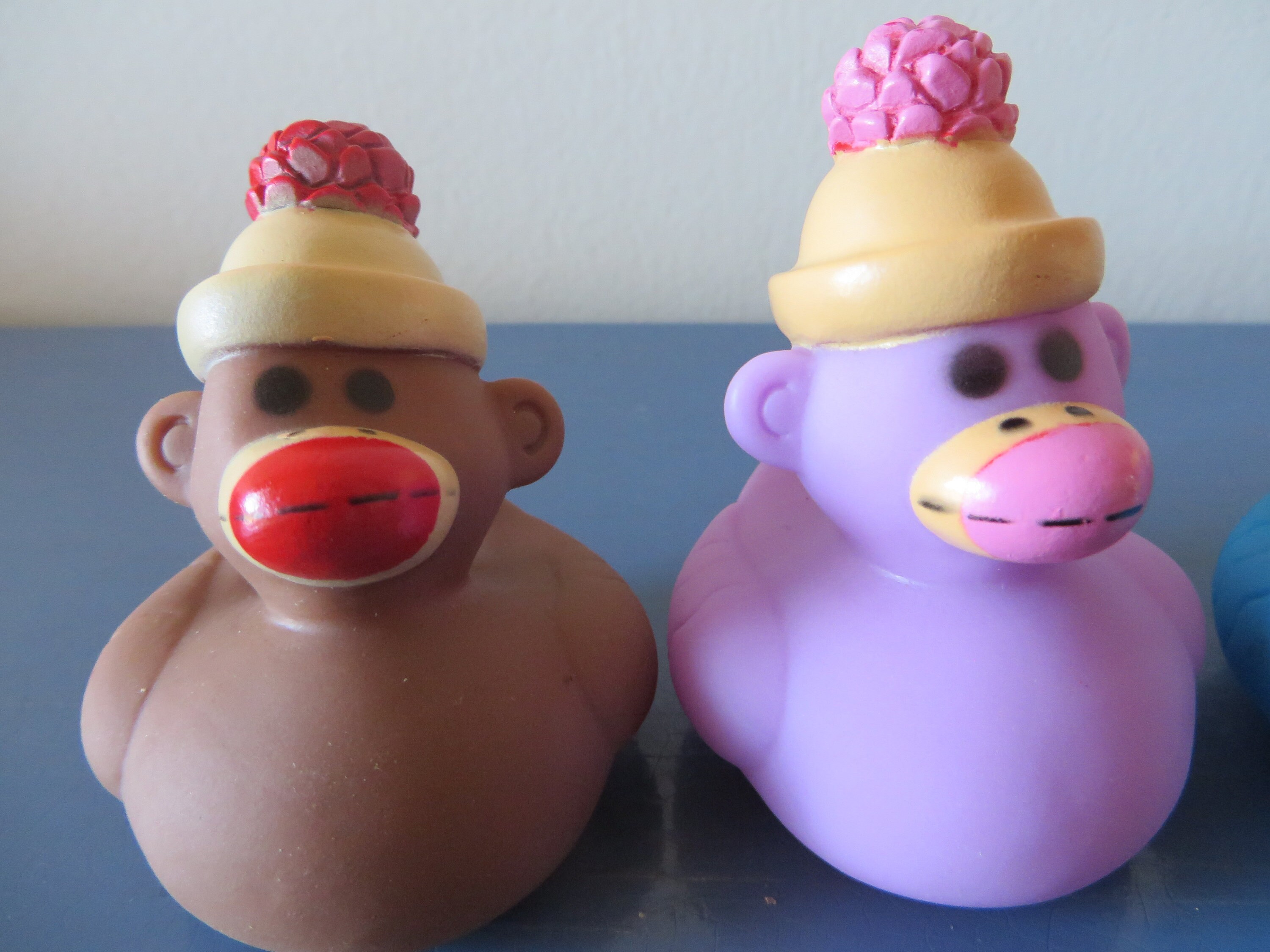 Sock Monkey rubber duckies approx. 2 in size gift Etsy