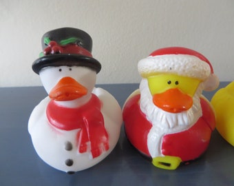 2 inch toyco c-4 24 Christmas Holiday rubber duckies ducks 2 inch toyco c-4 24 Christmas Holiday rubber duckies ducks