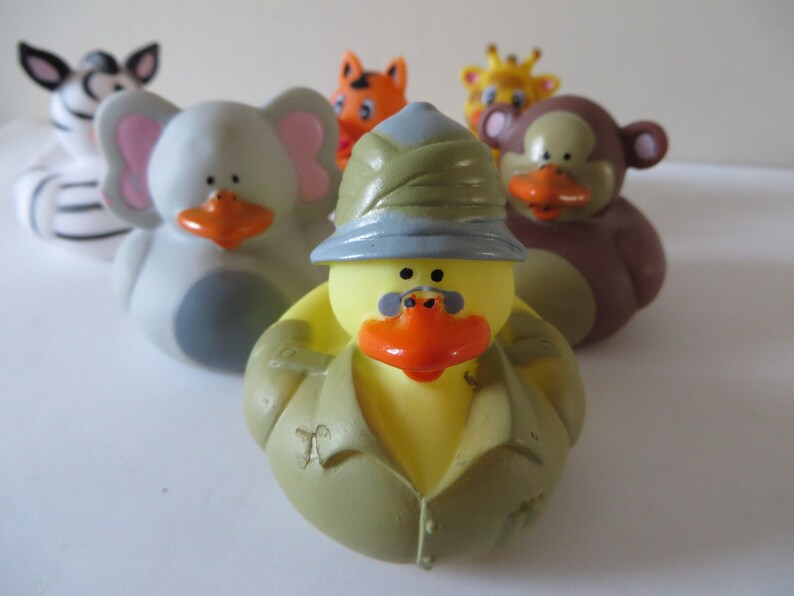 Safari Rubber Ducks. Lion Elephant Zebra Hunter Get Wild Etsy
