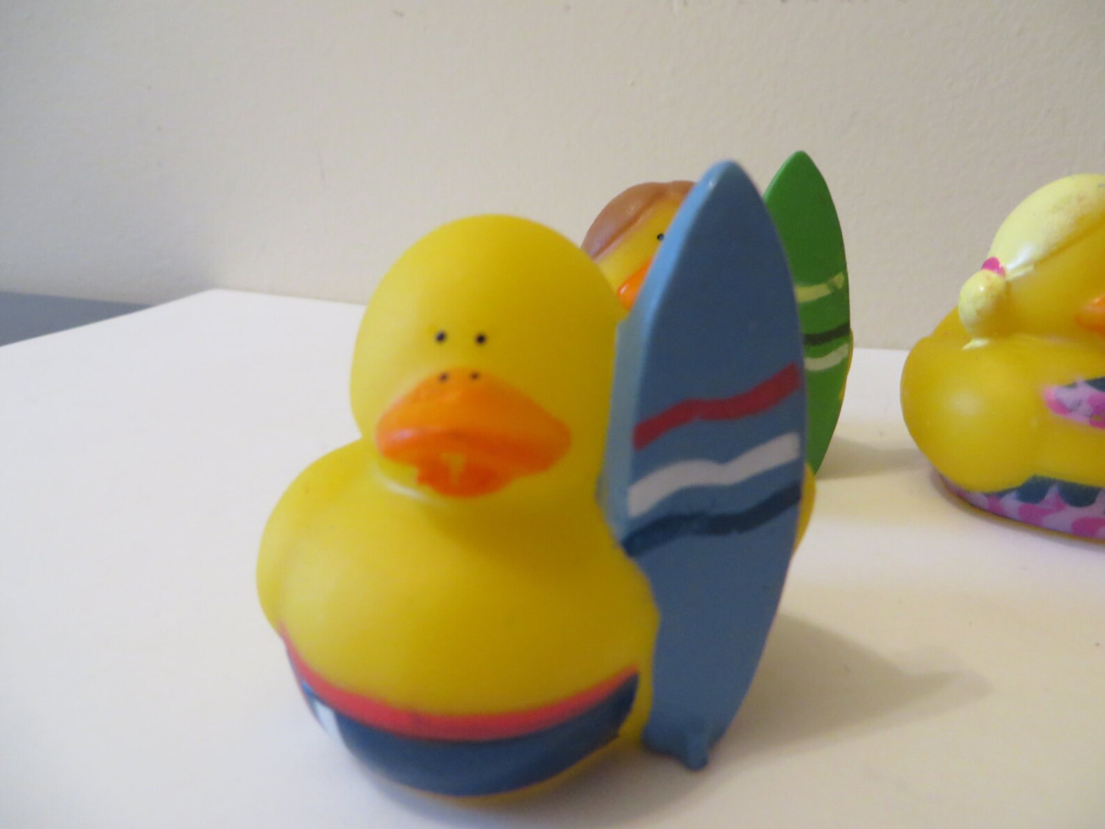 3 Surfer/hawaiian Rubber Ducks. Hang Ten Orange Blue and Etsy