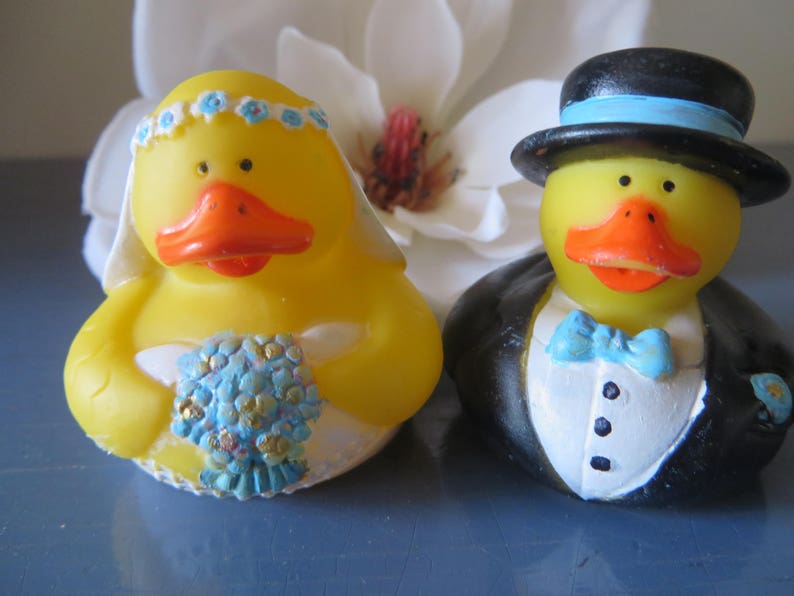 Bride and Groom rubber ducks I will custom paint to match Etsy Bride and Groom rubber ducks I will custom paint to match Etsy
