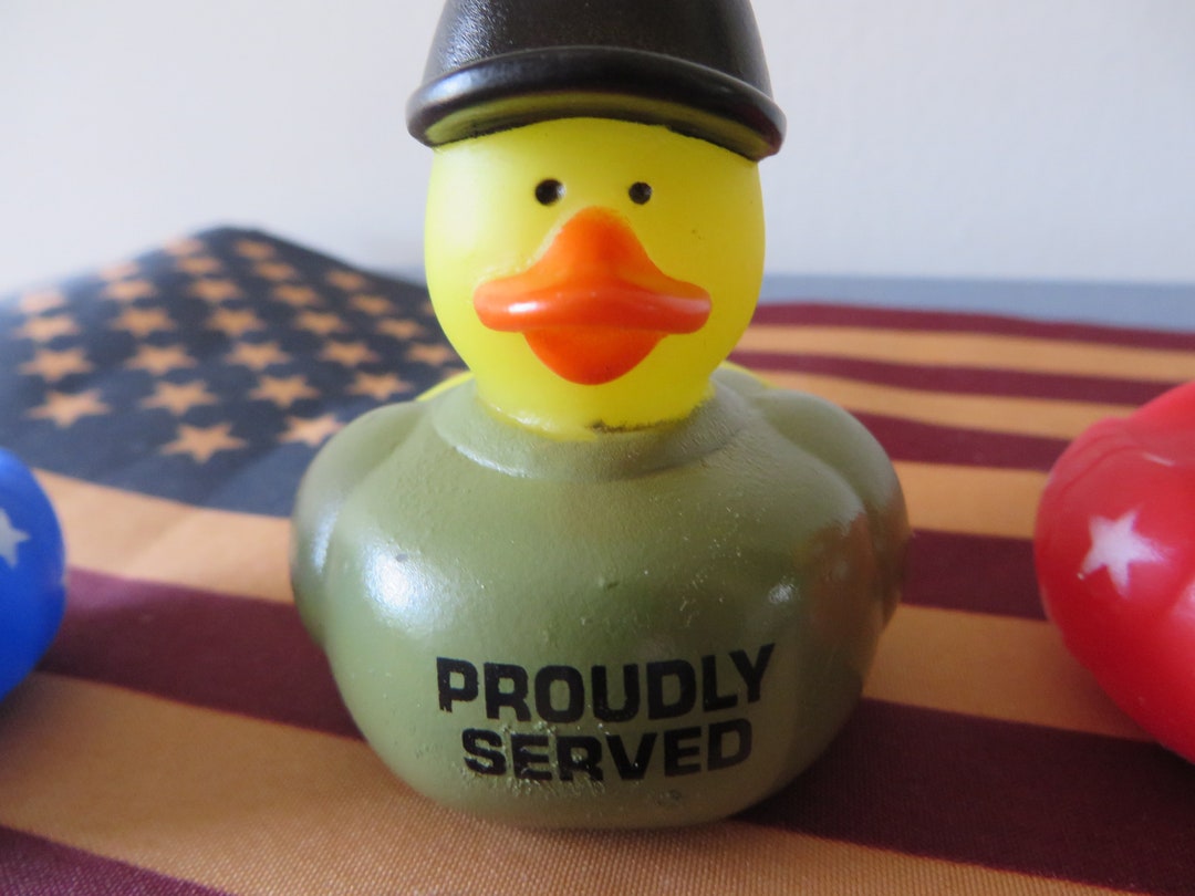 2 Military Veteran Rubber Ducks Proudly Served Rubber Duck Etsy
