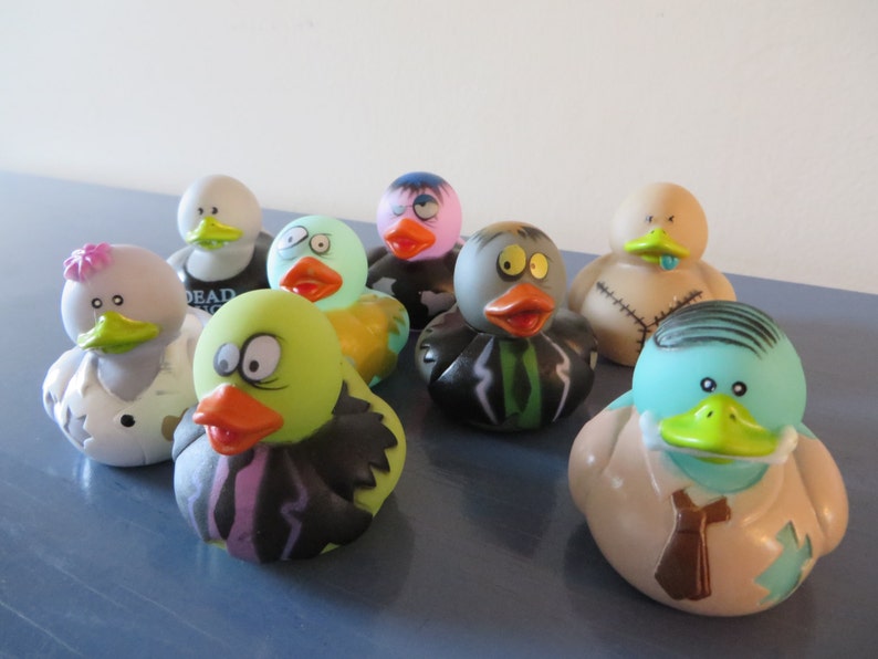 8 Zombie rubber ducks Great for your Walking Etsy