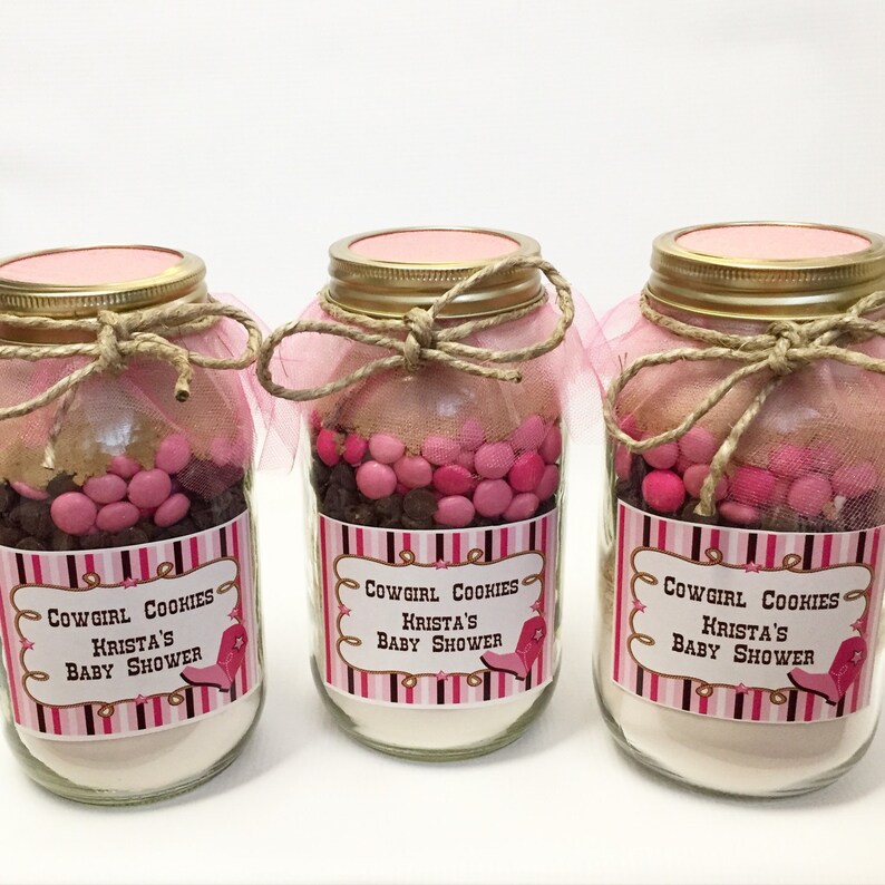 Pink Cowgirl Mason Jar Layered Gourmet Cookie Mix Etsy
