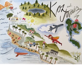 Love story map Etsy Love story map Etsy