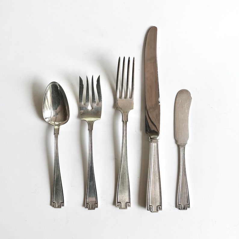 S -*FRENCH BLADE* ETRUSCAN-GORHAM STERLING 4 PIECE LUNCH PLACE SETTING