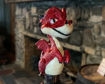 Dragon Winestopper:  Handcrafted Resin Wine & Liquor Bottle Stopper