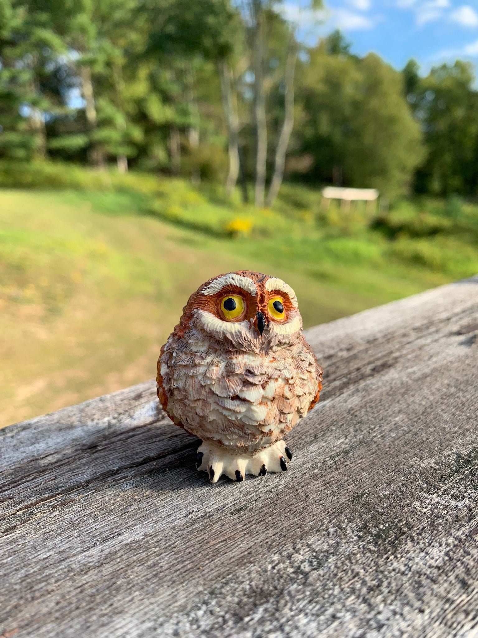 Owl Figurine - Miniature Woodland Creatures from Folklore
