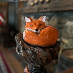 Fox Winestopper: Handcrafted Resin Wine & Liquor Bottle Stopper