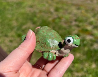 亀の置物 - 民間伝承のミニチュア森の生き物 - Etsy 日本