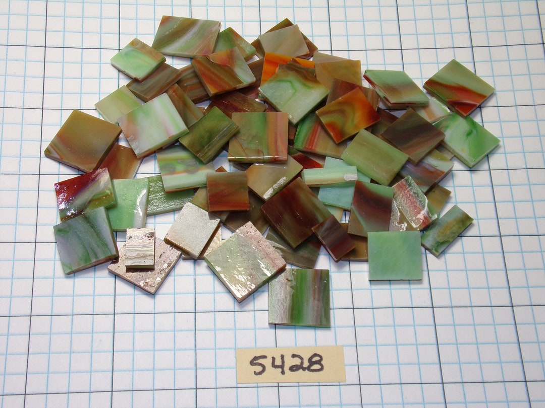 4.3 Oz Mixed Sizes - Square & Rectangle - Stained Glass Mosaic Tiles ...