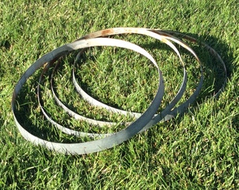 wine barrel rings or metal bands from authentic wine barrels