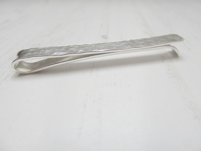 Sterling Silver Tie Pin Silver Tie Clip Gift for Men Etsy