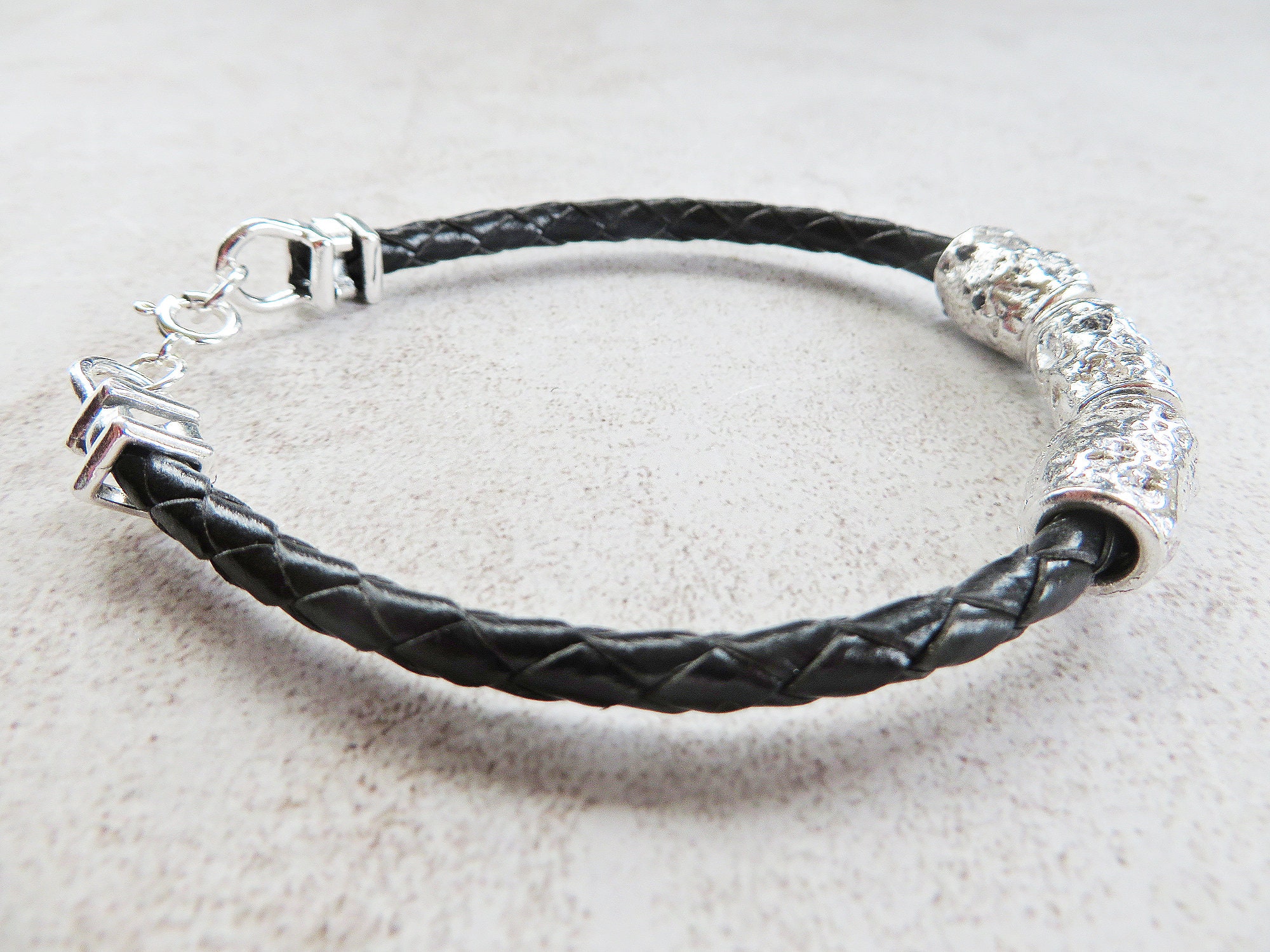 Silver ashes bracelet Silver ashes bead bracelet Cremains Etsy