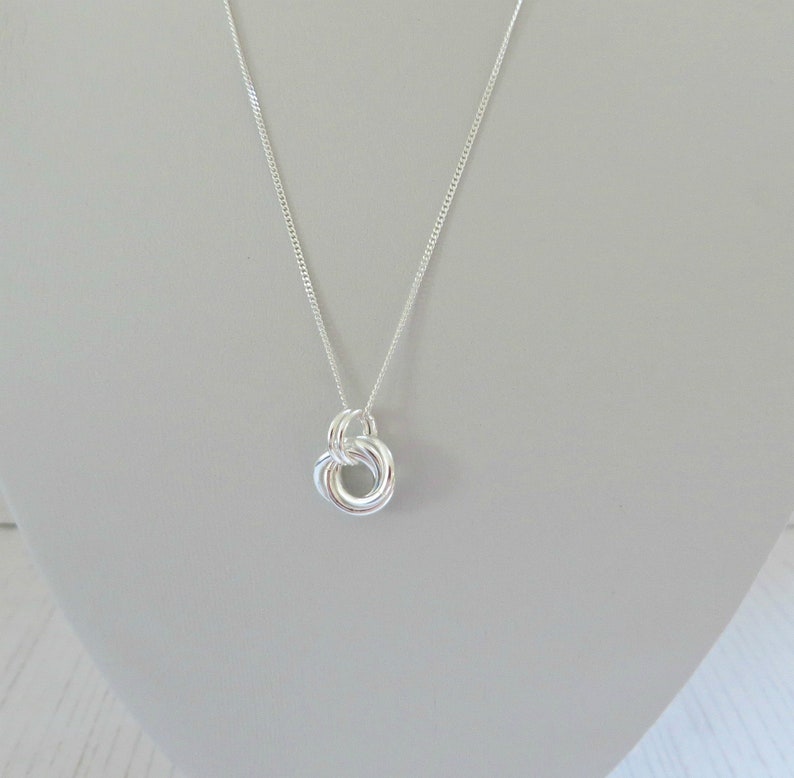 Silver mobius pendant Sterling silver mobius charm necklace | Etsy