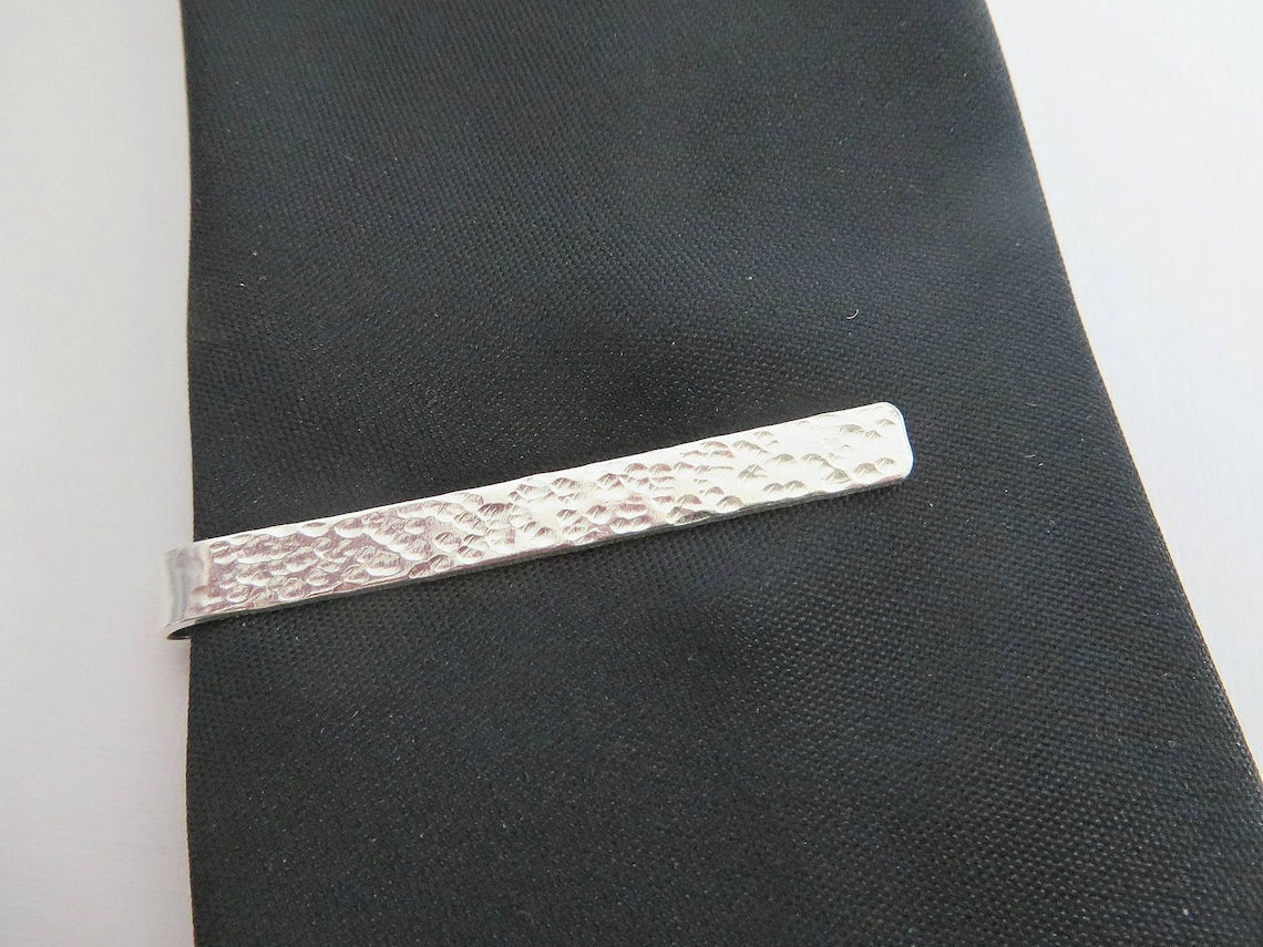 Sterling Silver Tie Pin Silver Tie Clip Gift for Men Etsy
