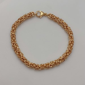 Gold Byzantine Chainmaille Bracelet