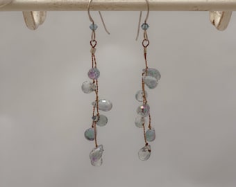 Mystische Quarz Kronleuchter Ohrringe