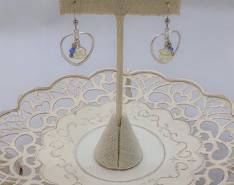 Swarovski Blume Herz Ohrringe