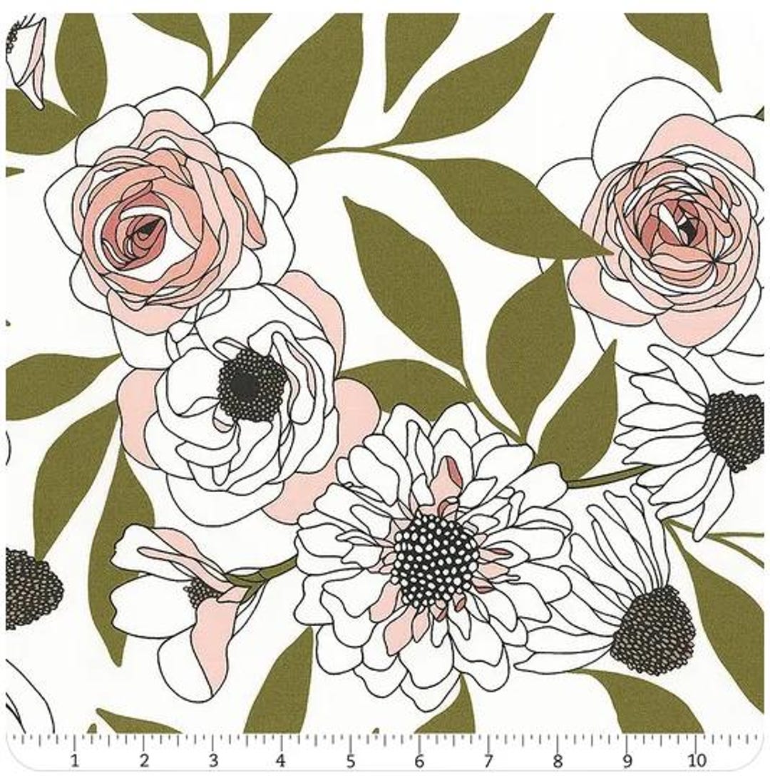 Botany Cabbage Rose Paper - Etsy