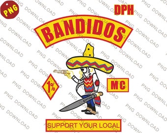 Bandidos Support Your Local png for tumblers, Bandidos Support Your Local printable, Bandidos Support Your Local Spring sign designs
