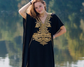 ladies black and gold dresses