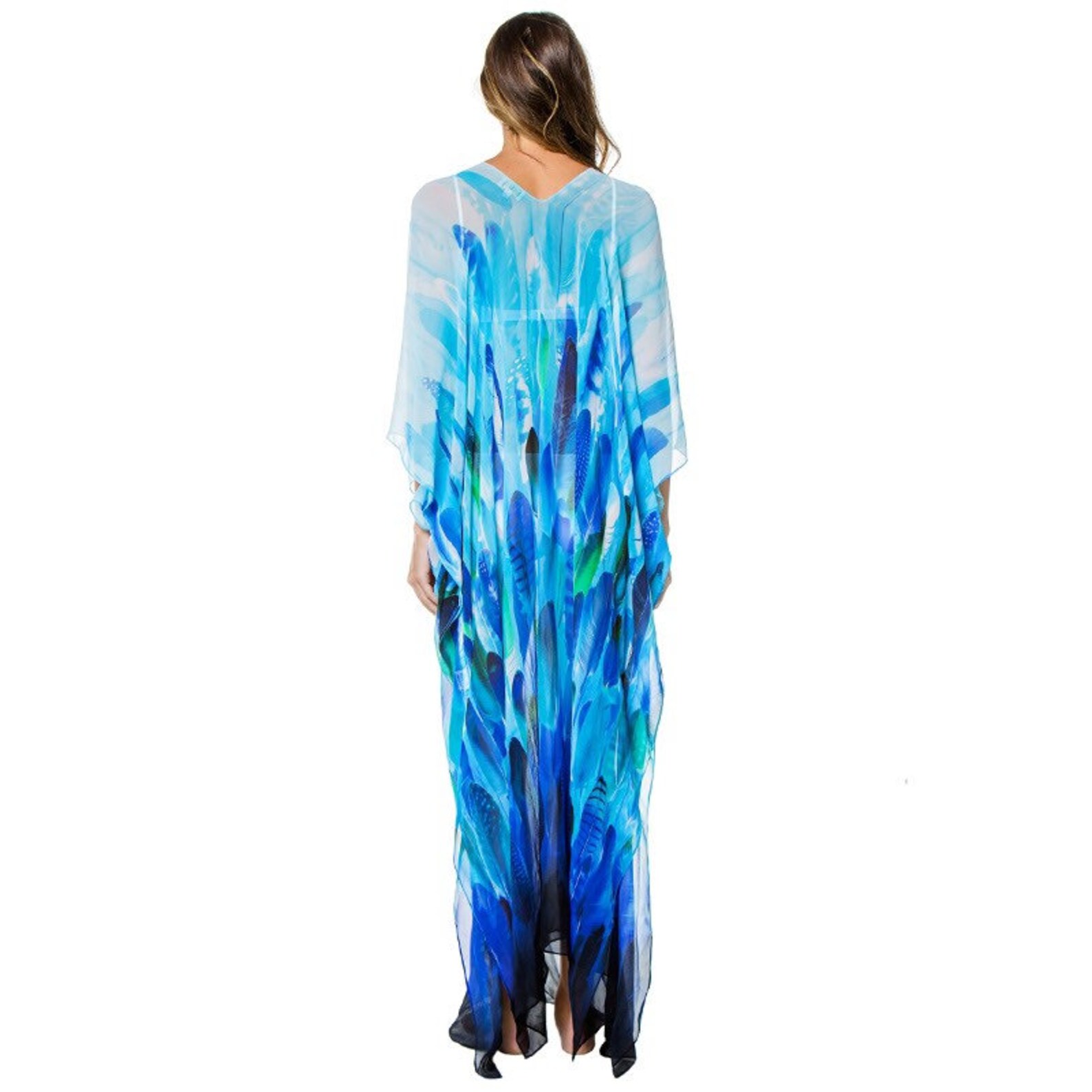 sheer kaftan dress