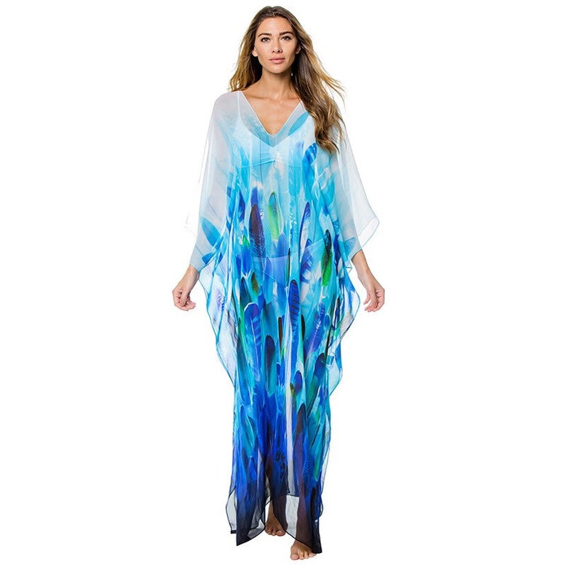 sheer kaftan dress