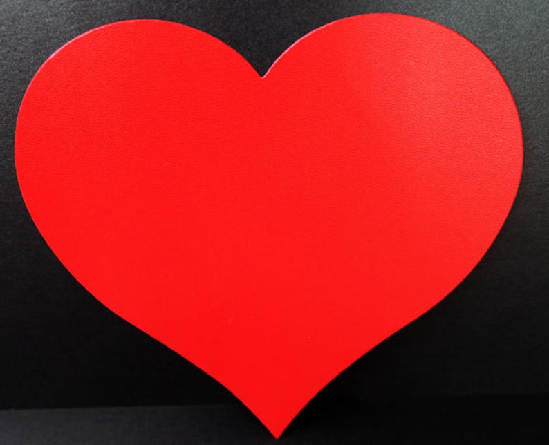 7 Inch Paper Heart Large Paper Heart Cardstock Heart With Optional Holes Valentine Cardstock