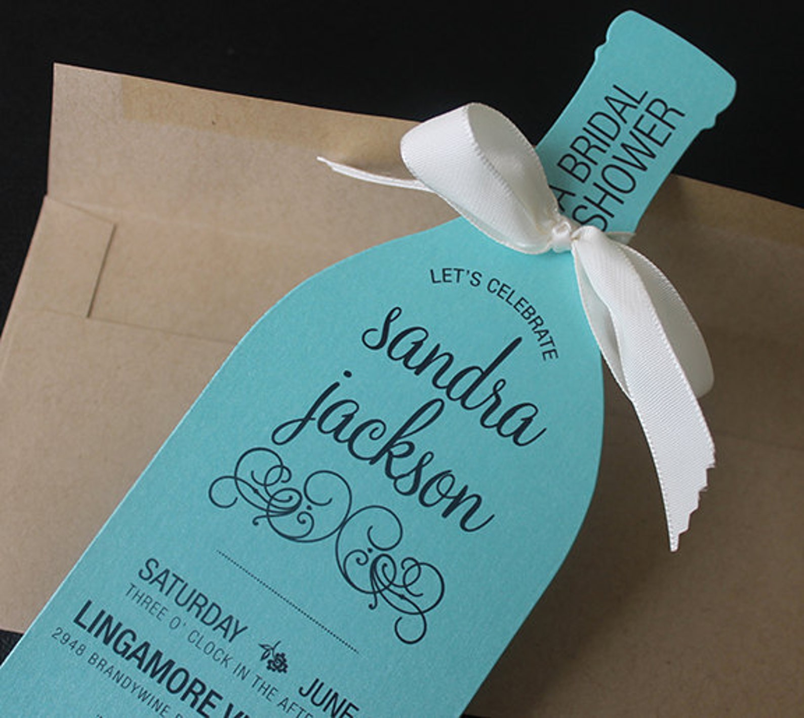 Wine Bottle Invitation Die Cut Wine Bottle Invite Wine Etsy